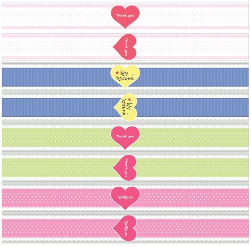 [띠지/띠종이]연두땡큐(소)-가로형